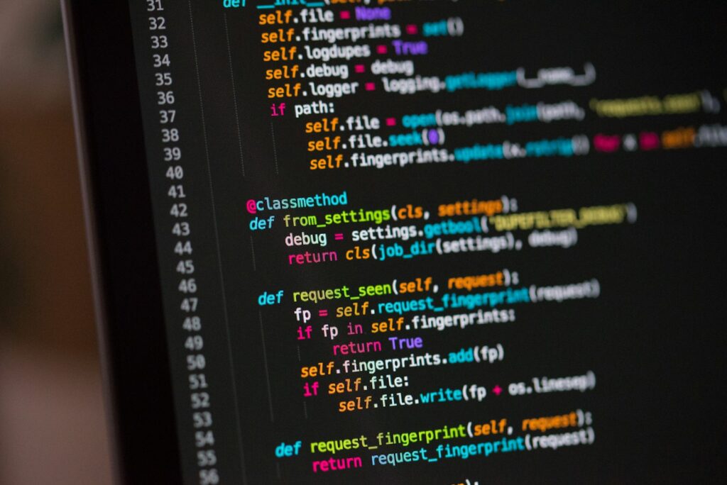 Quellcode auf einem Bildschirm